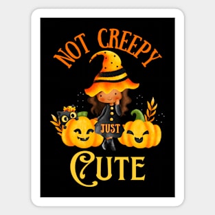 Not Creepy Just Cute, Adorable Witch Magnet